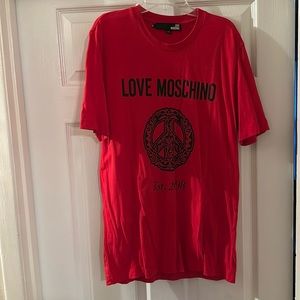 Men's Red Love Moschino shirt Large